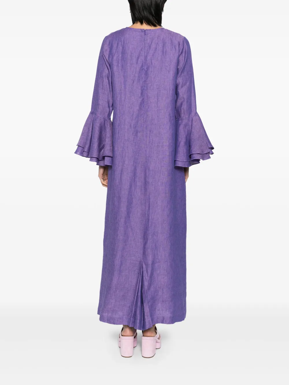 Bambah Ruffle Kaftan In Purple