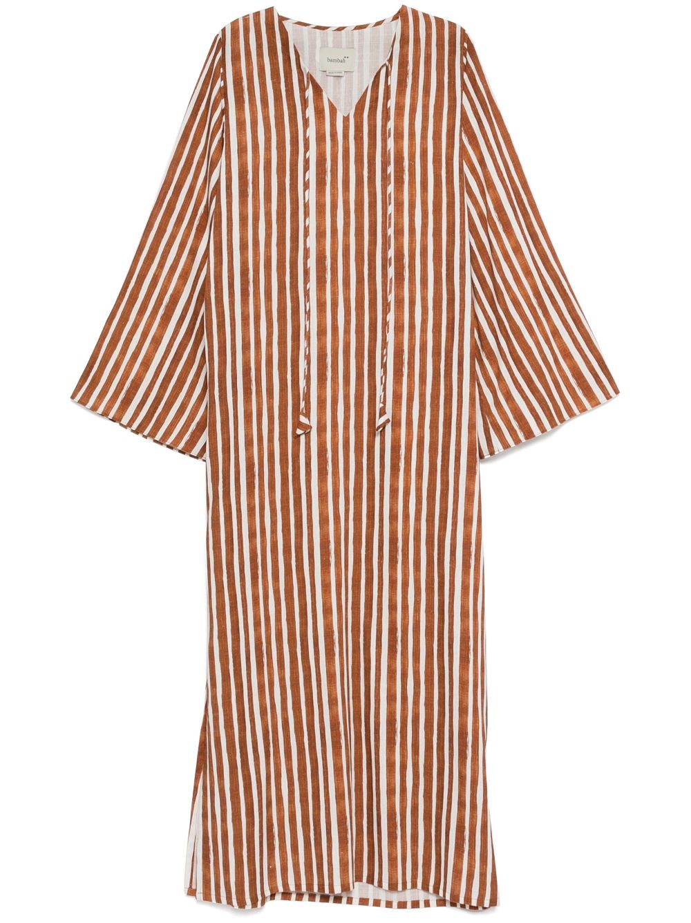 Bambah striped column kaftan - Brown