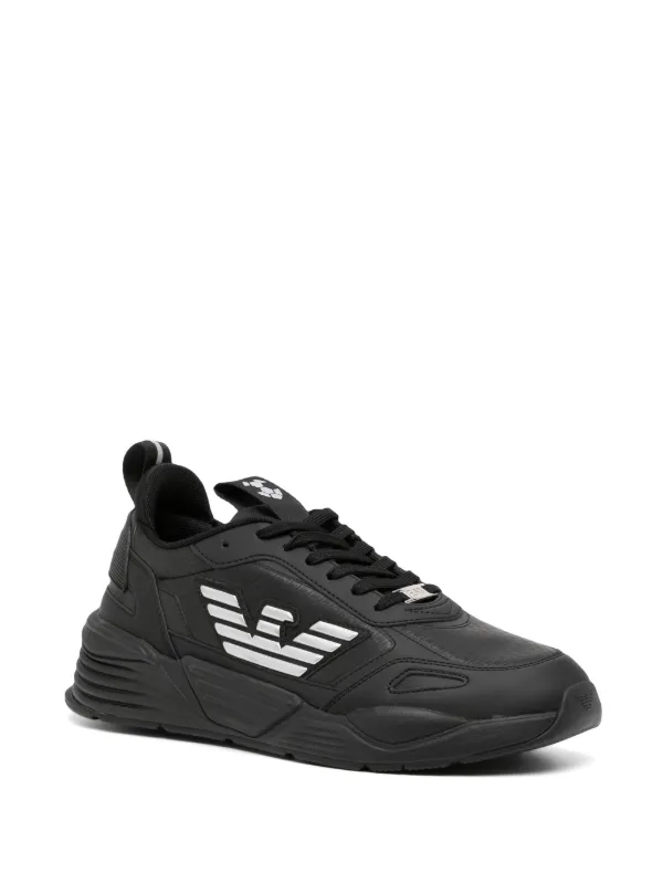 Ea7 Emporio Armani Panelled Sneakers | Black | FARFETCH