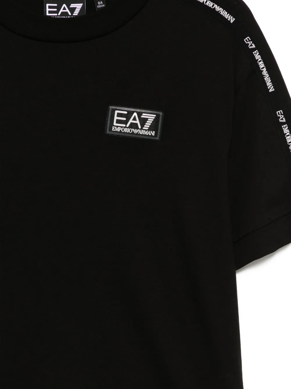 Ea7 Emporio Armani T-shirt met logopatch Zwart