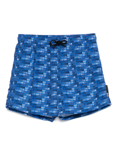 Ea7 Emporio Armani logo-print swim shorts
