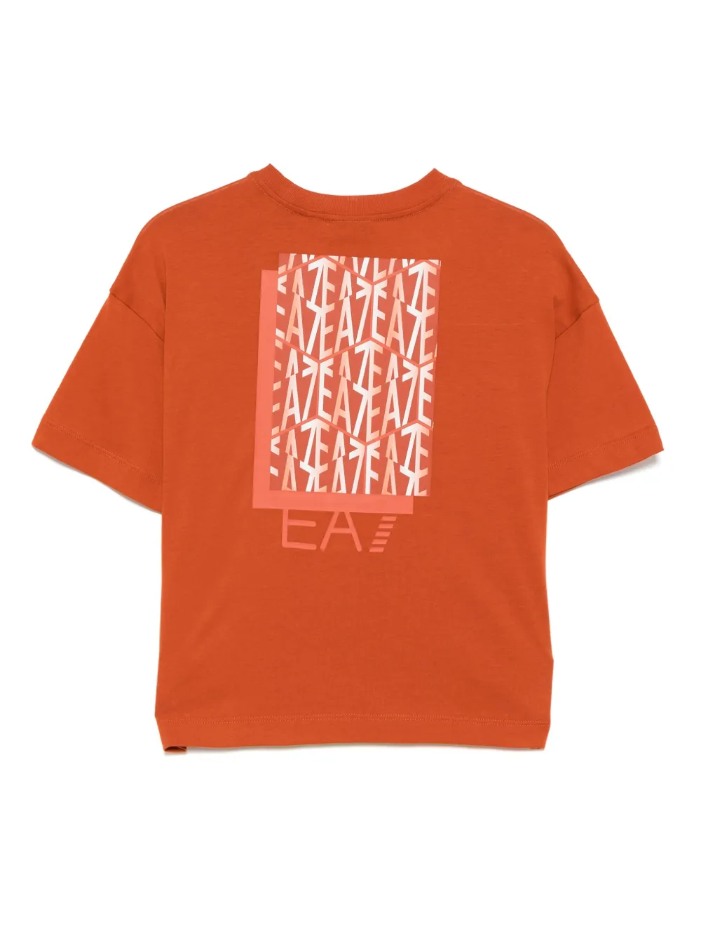 Ea7 Emporio Armani T-shirt met logoprint Oranje