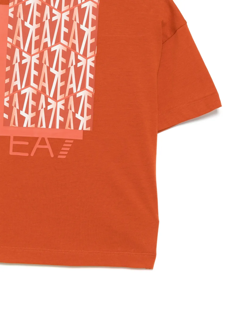 Ea7 Emporio Armani T-shirt met logoprint Oranje