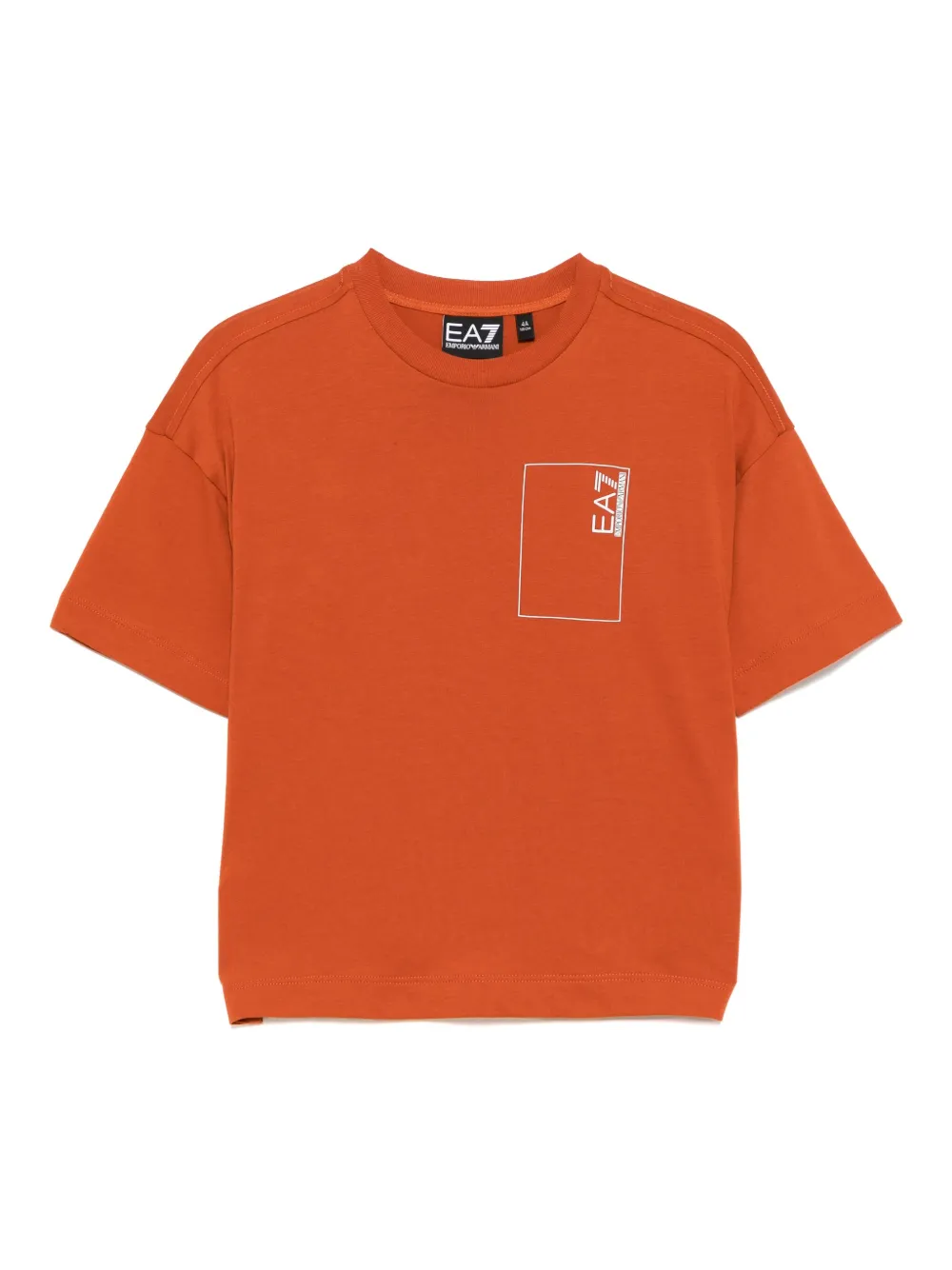 Ea7 Emporio Ar i T-shirt met logoprint Oranje