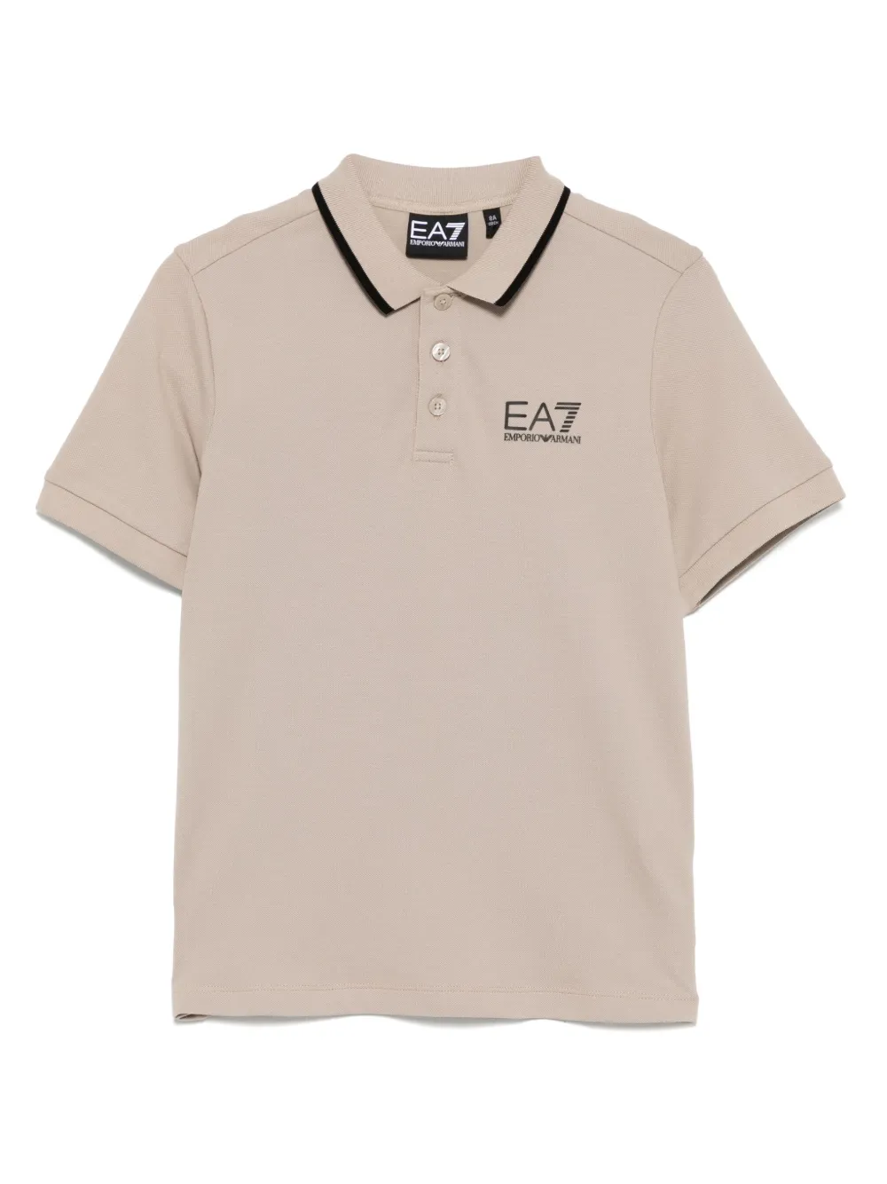 Emporio Ar i Kids Poloshirt met logoprint Bruin