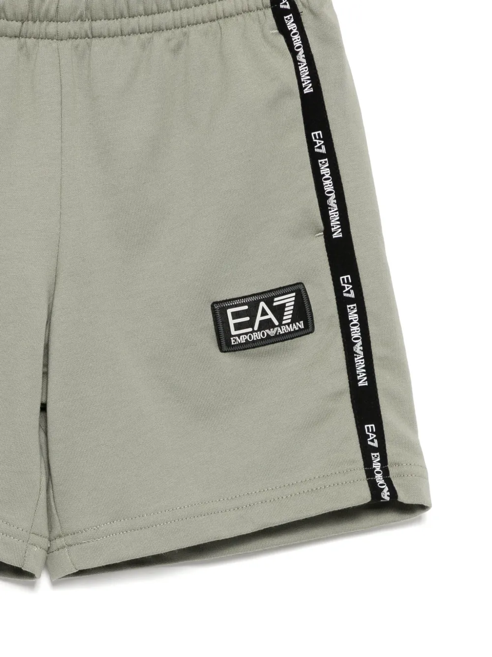 Ea7 Emporio Armani Shorts met logopatch Groen