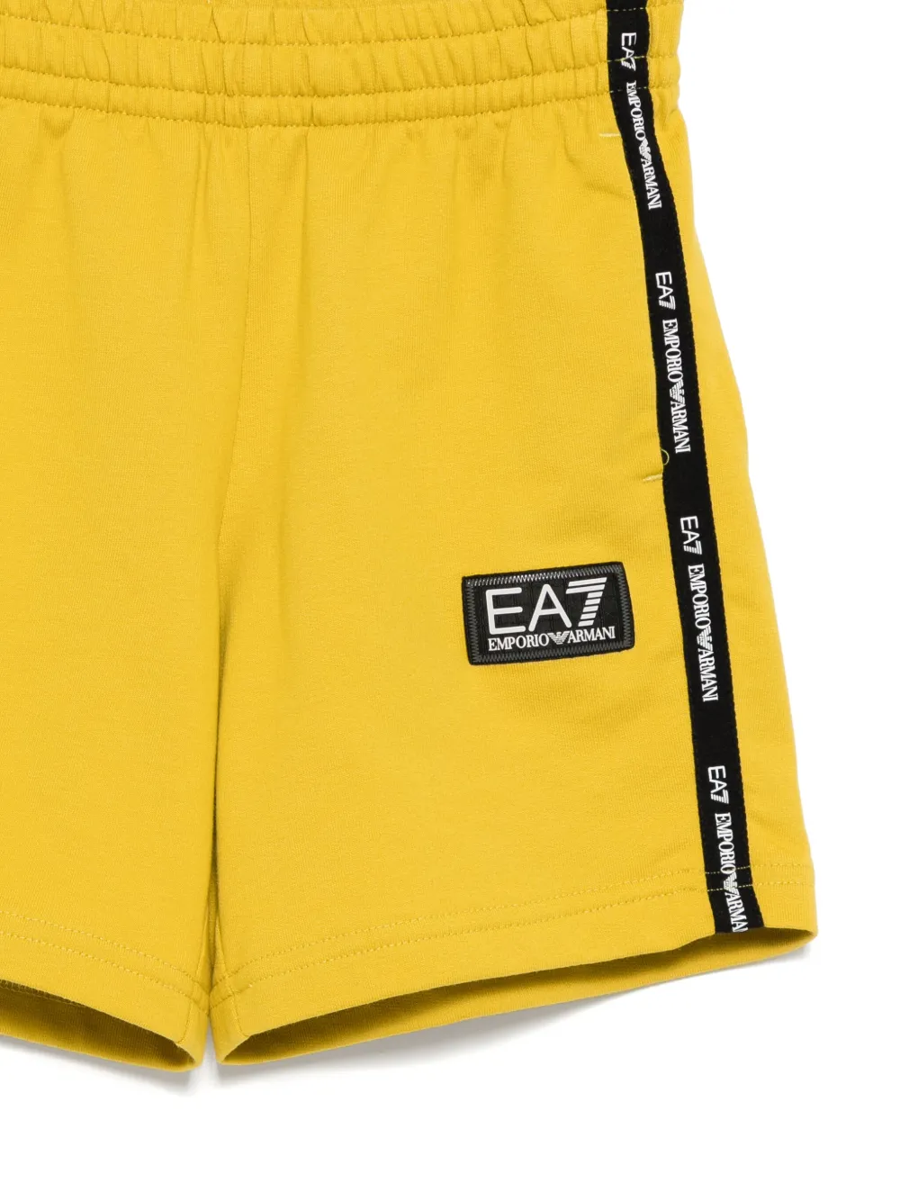 Ea7 Emporio Armani Shorts met logopatch Geel