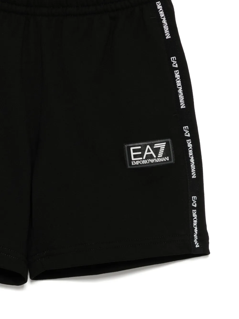 Ea7 Emporio Armani Shorts met logopatch Zwart