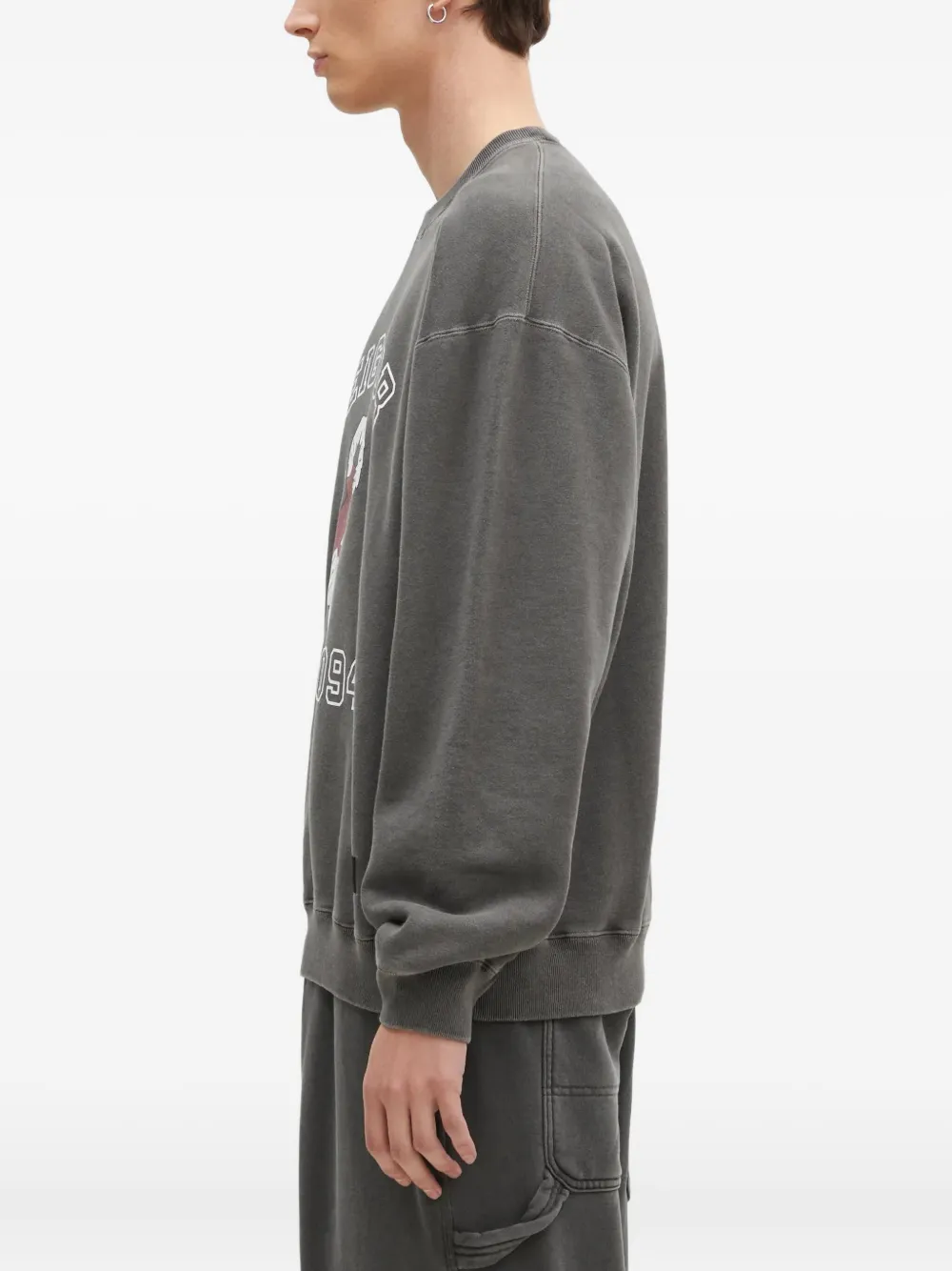 Neighborhood graphic-print crew-neck sweatshirt Grijs