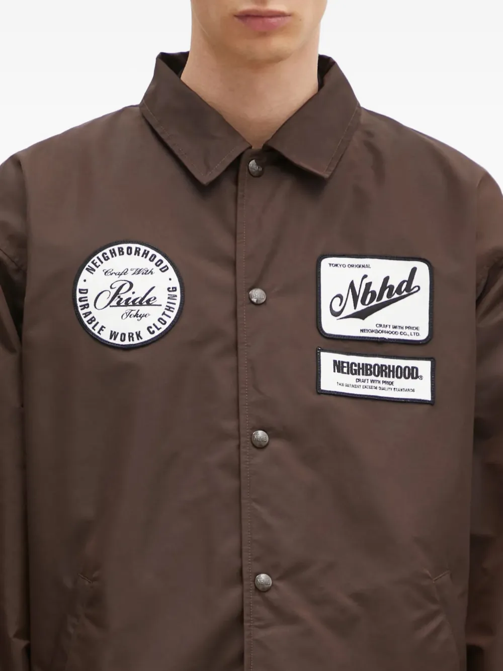 Neighborhood logo-patch shirt jacket Bruin