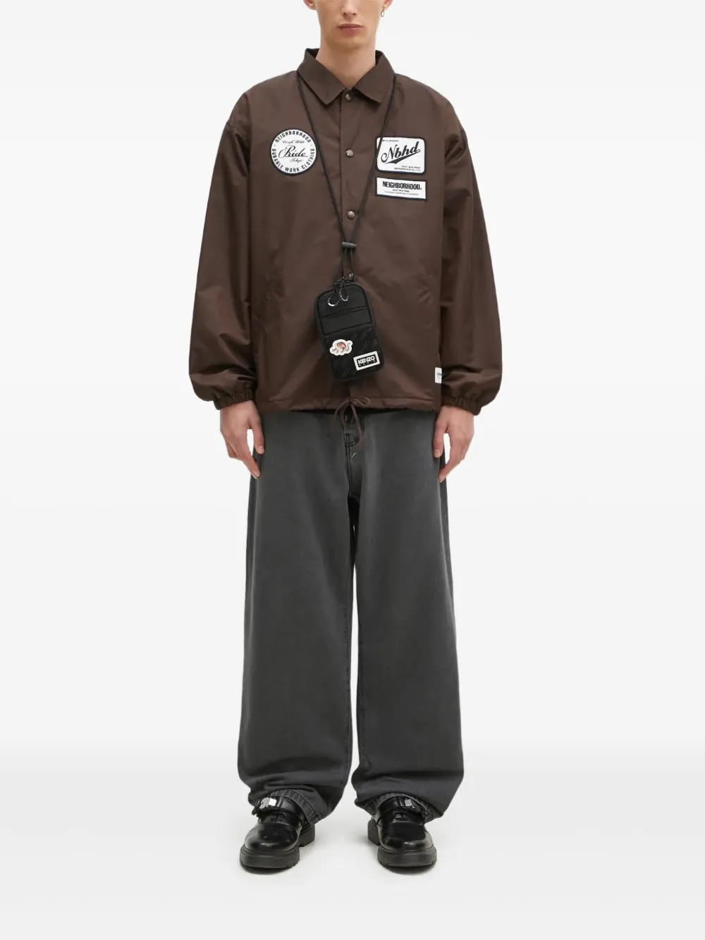 Neighborhood logo-patch shirt jacket Bruin