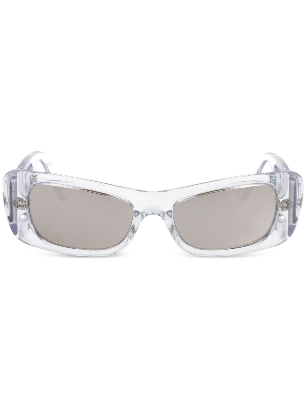 Versace Eyewear Zonnebril met rechthoekig montuur Beige