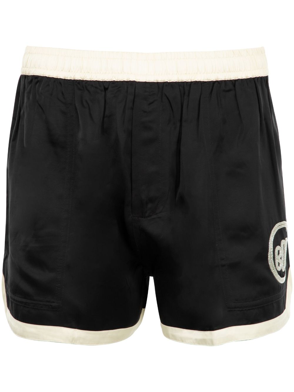 satin track shorts