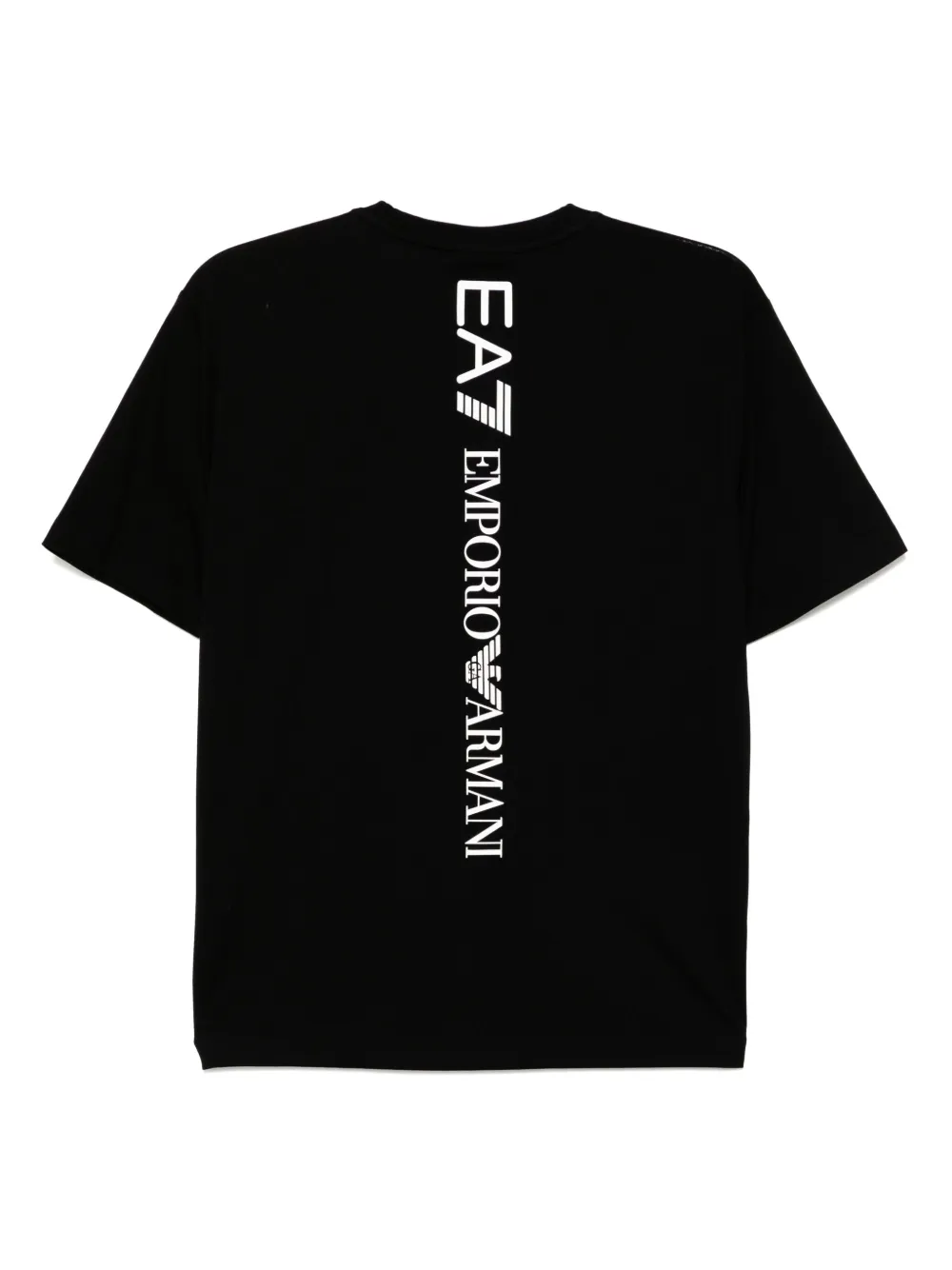 Ea7 Emporio Armani Katoenen T-shirt met logoprint - Zwart