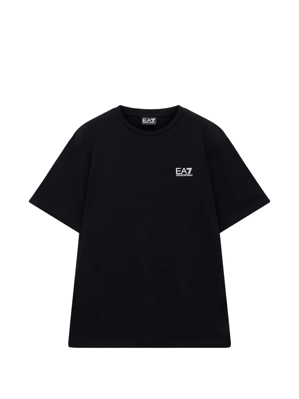 Ea7 Emporio Armani Katoenen T-shirt met logoprint Zwart
