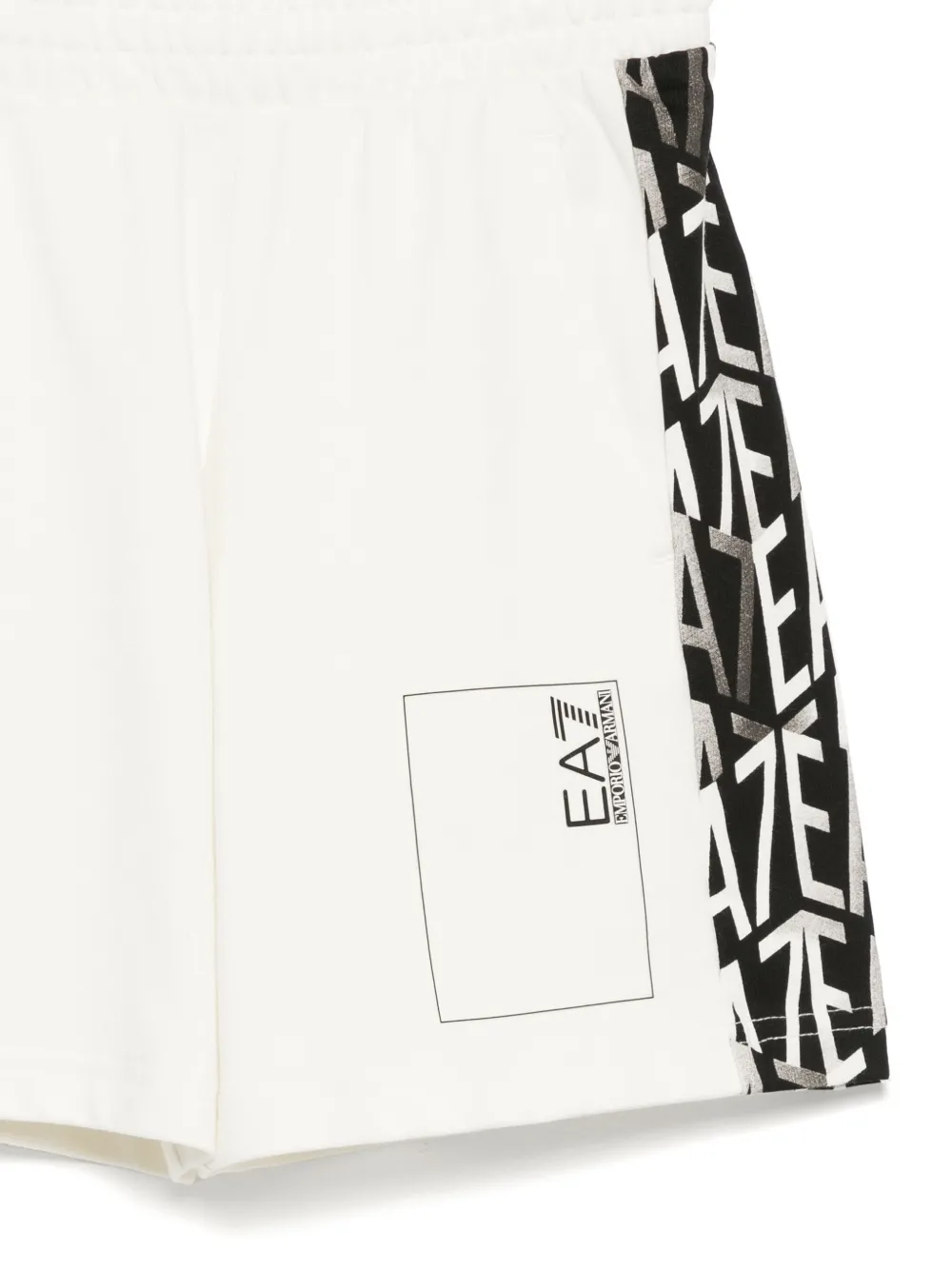 Ea7 Emporio Armani Shorts met logoprint Wit