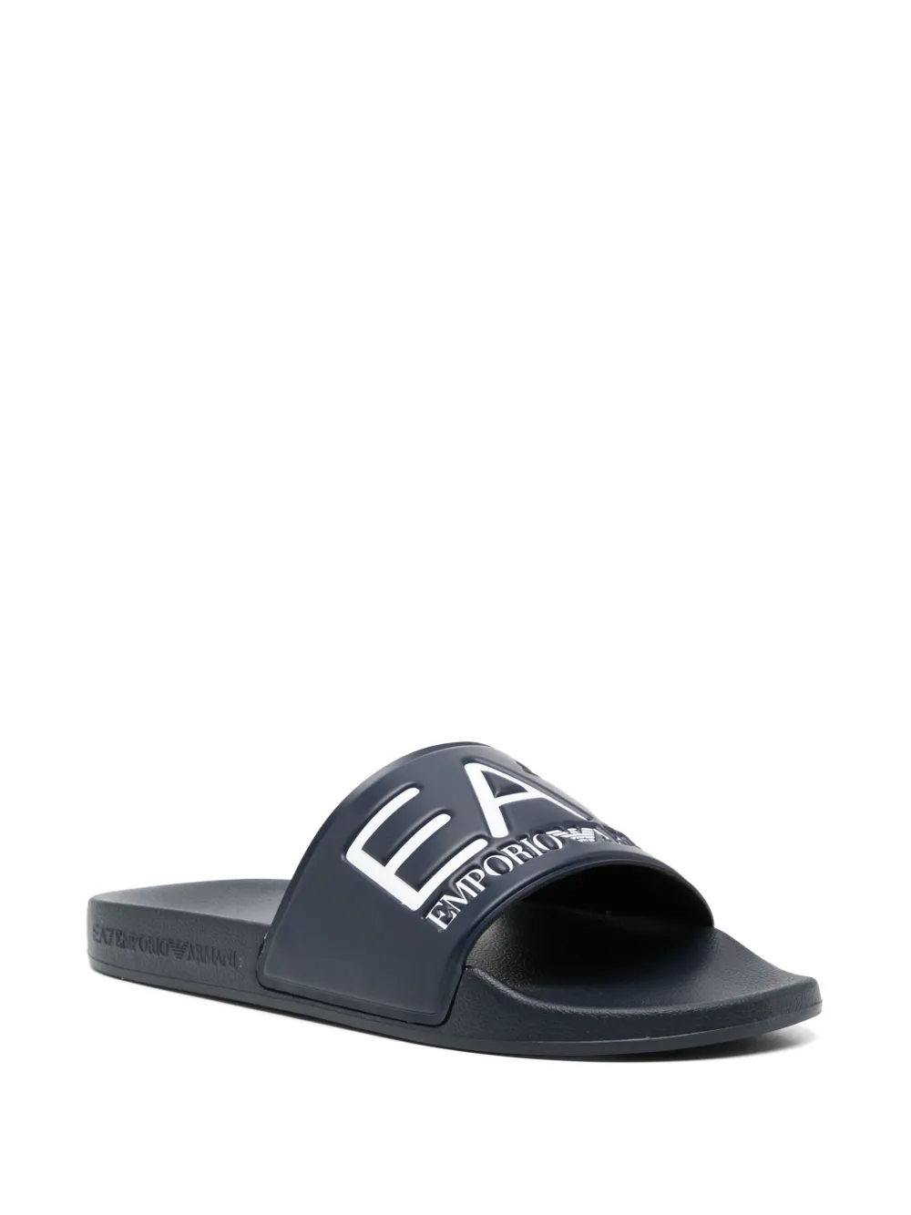 Ea7 Emporio Armani Slippers met logo - Blauw