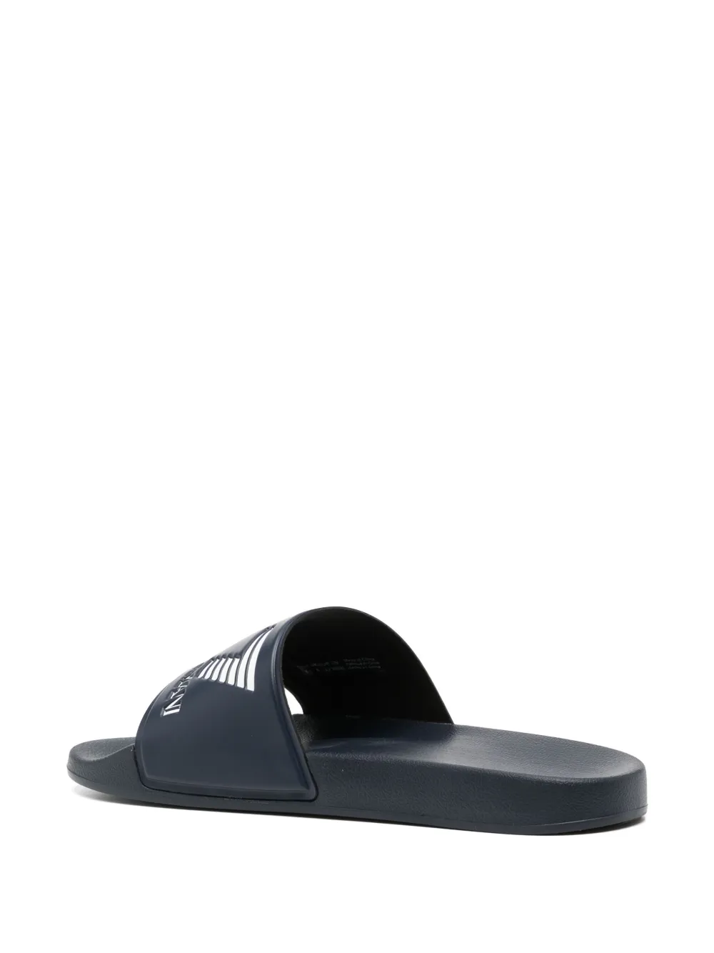 Ea7 Emporio Armani Slippers met logo Blauw