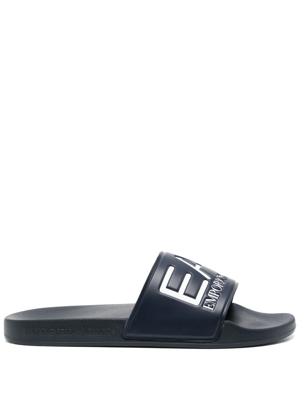 Ea7 Emporio Armani Slippers met logo Blauw