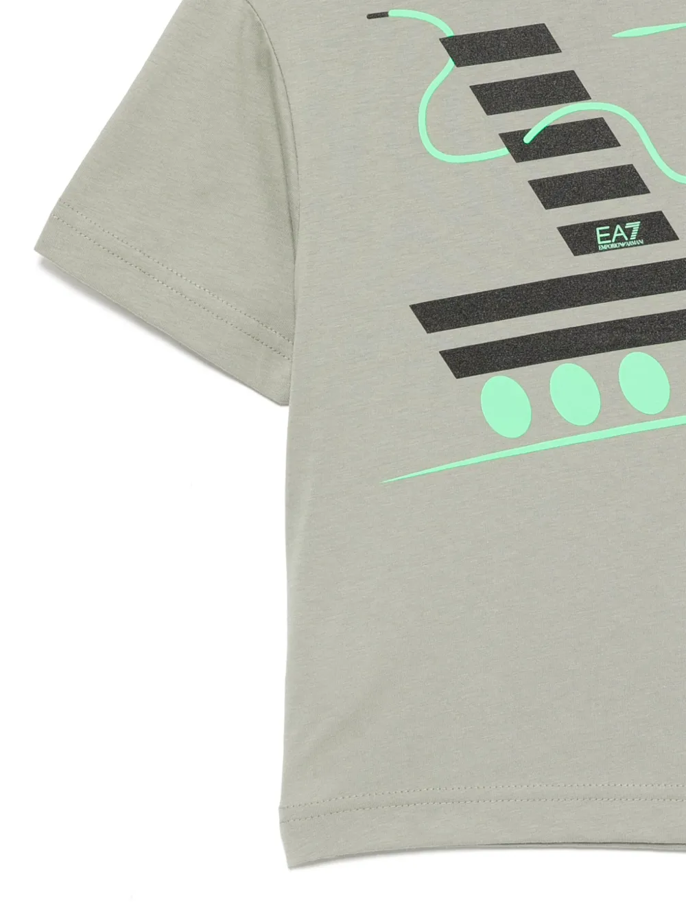 Ea7 Emporio Armani T-shirt met logoprint Groen