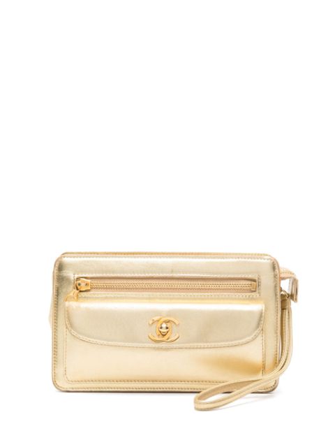 HOT SALE CHANEL 1996-1997 CC turn-lock clutch bag Women