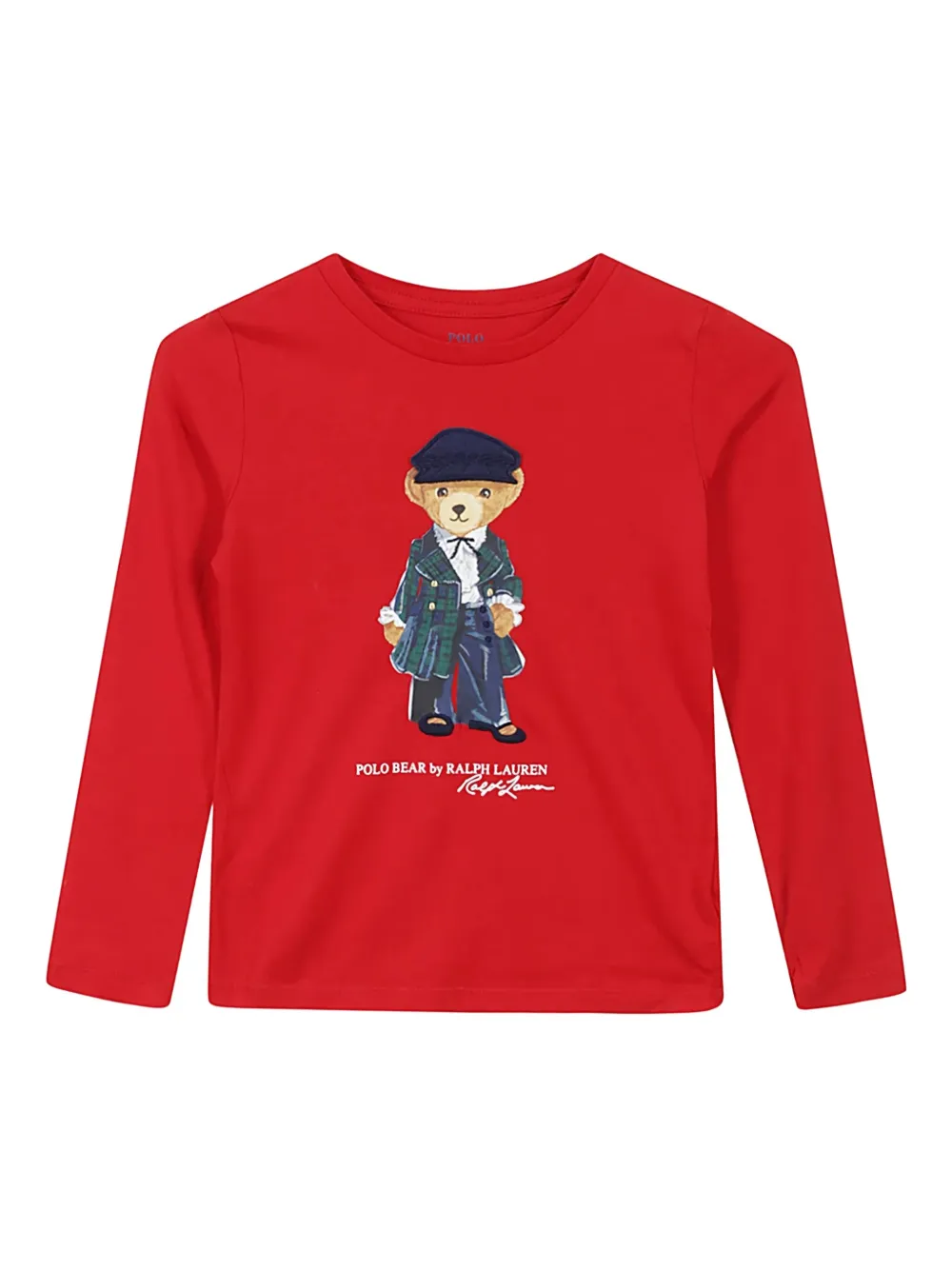 POLO RALPH LAUREN KIDS T-shirt met teddybeerprint Rood