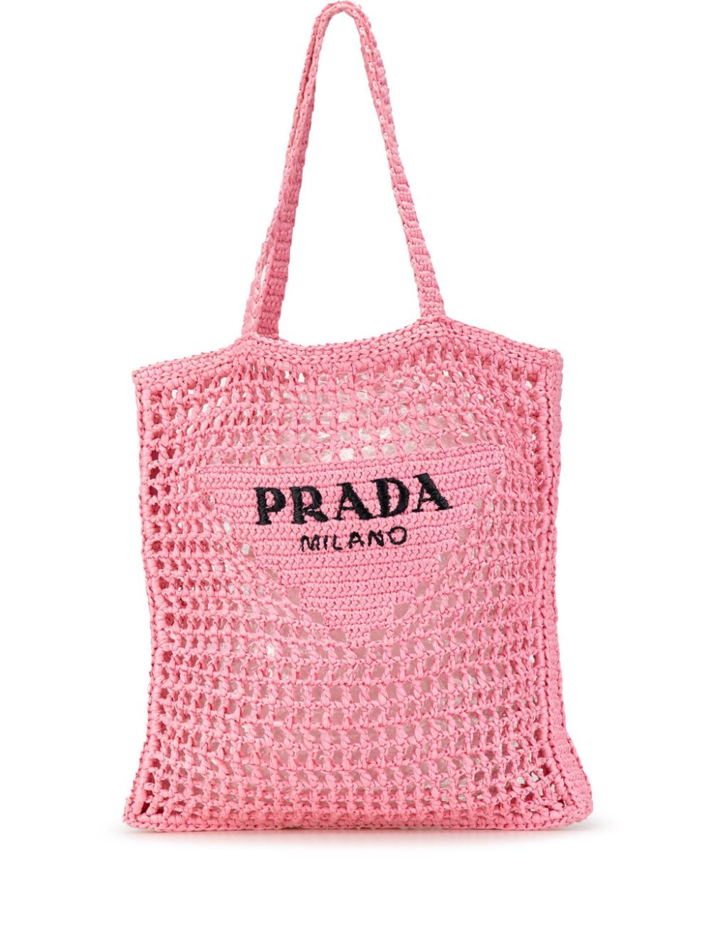 2022-2024 Crochet Raffia Logo tote bag