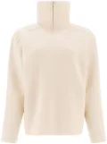 Auralee zip turtleneck sweater - White