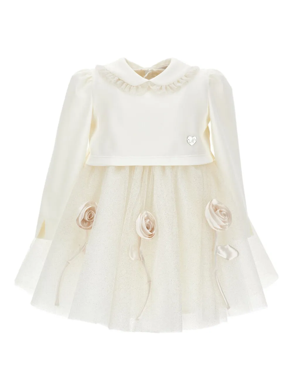 Monnalisa Jurk met ruches Beige