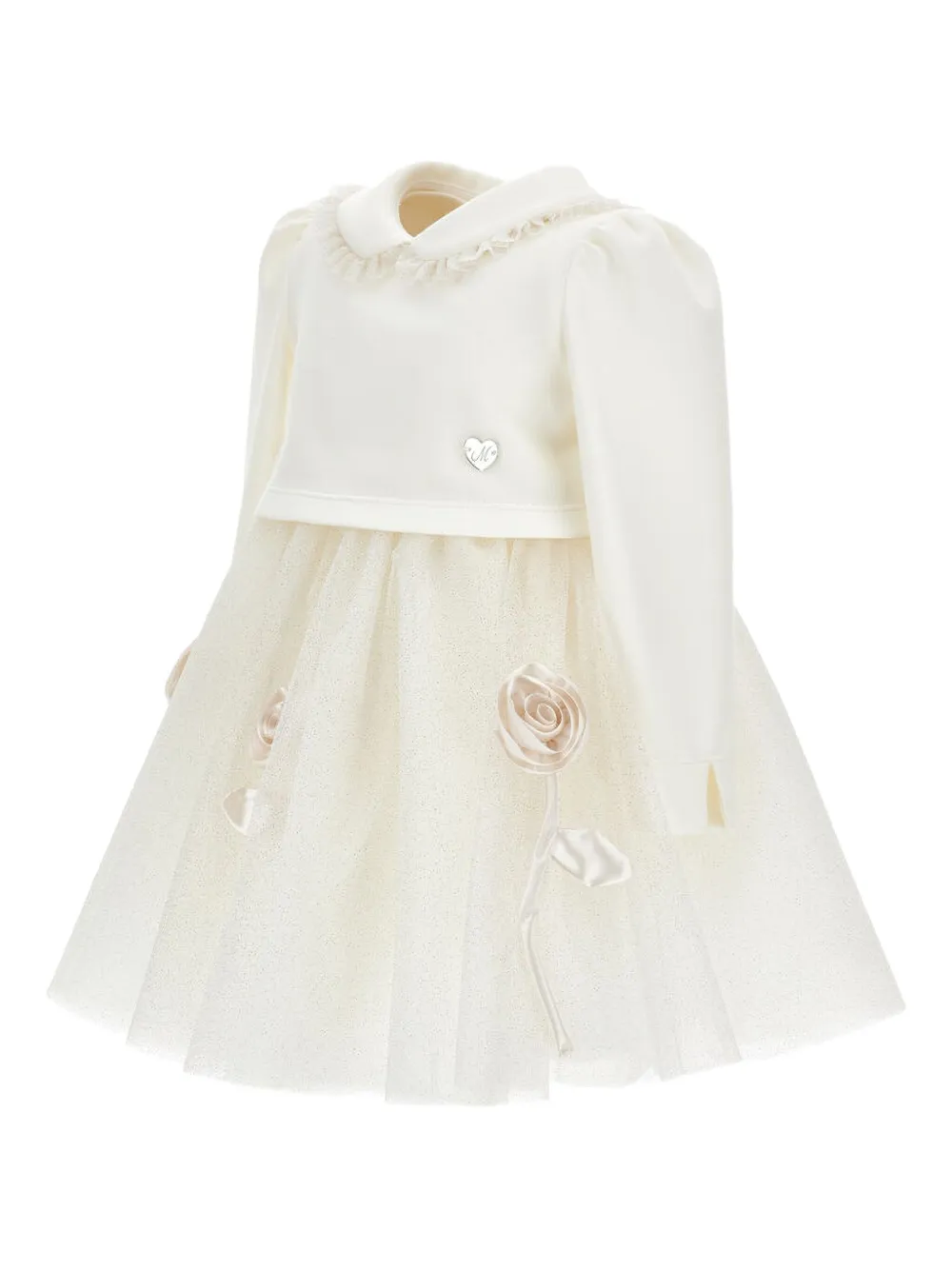Monnalisa Jurk met ruches Beige