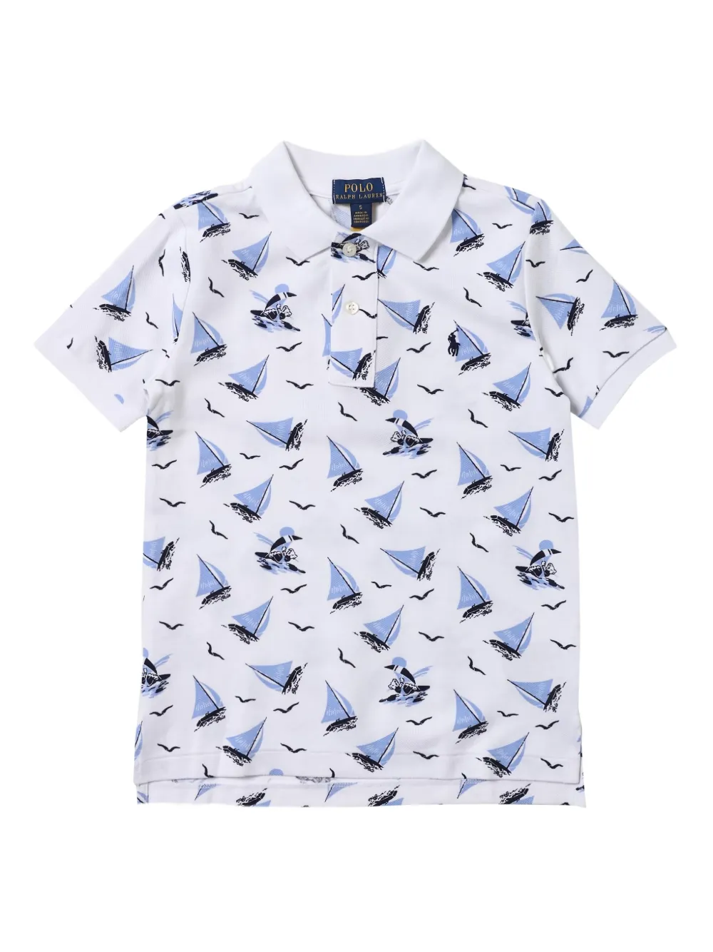 POLO RALPH LAUREN KIDS Katoenen poloshirt Wit