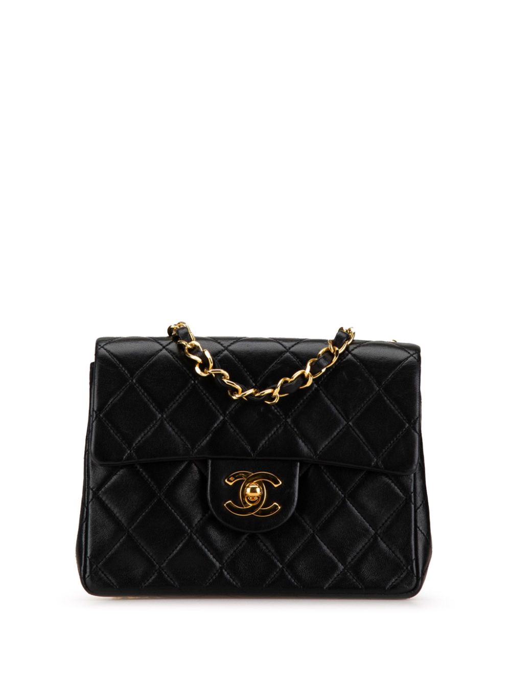 CHANEL Pre-Owned 1991-1994 Mini Square Classic Lambskin Flap crossbody bag – Black