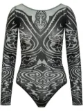 ETRO tattoo-print bodysuit - Grey