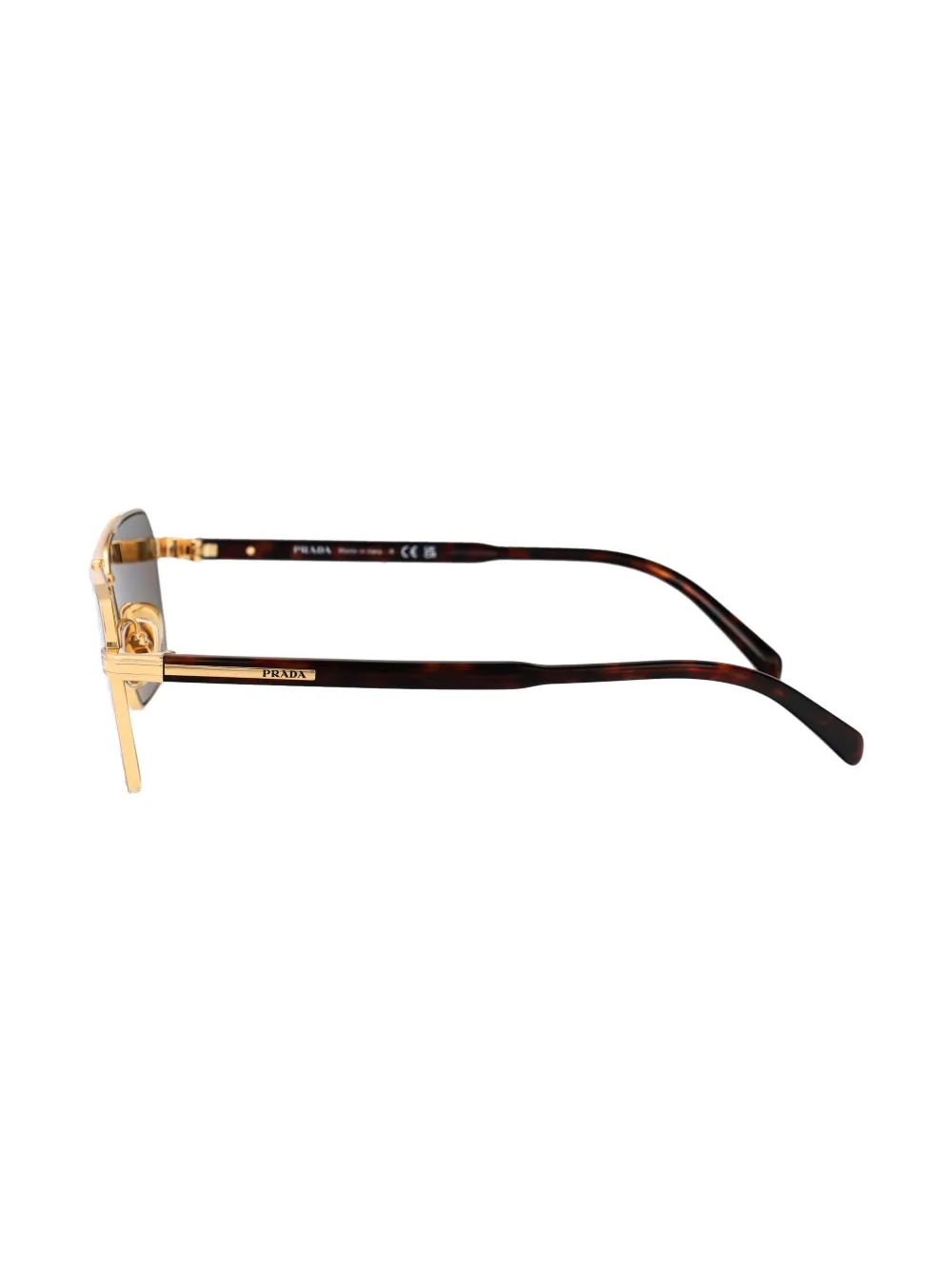Prada Eyewear Zonnebril met rechthoekig montuur Zwart