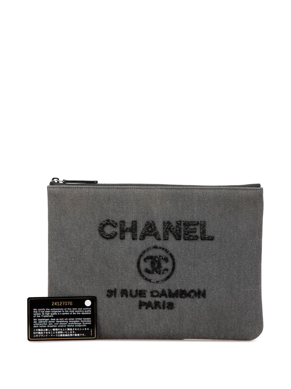 CHANEL Pre-Owned 2017-2018 Medium Canvas Deauville O Case clutch bag WOMEN