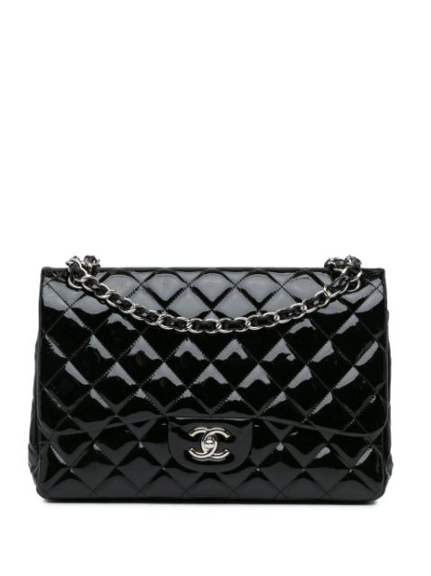 Cheap HOT SALE CHANEL 2010-2011 Jumbo Classic Patent Double Flap shoulder bag Women