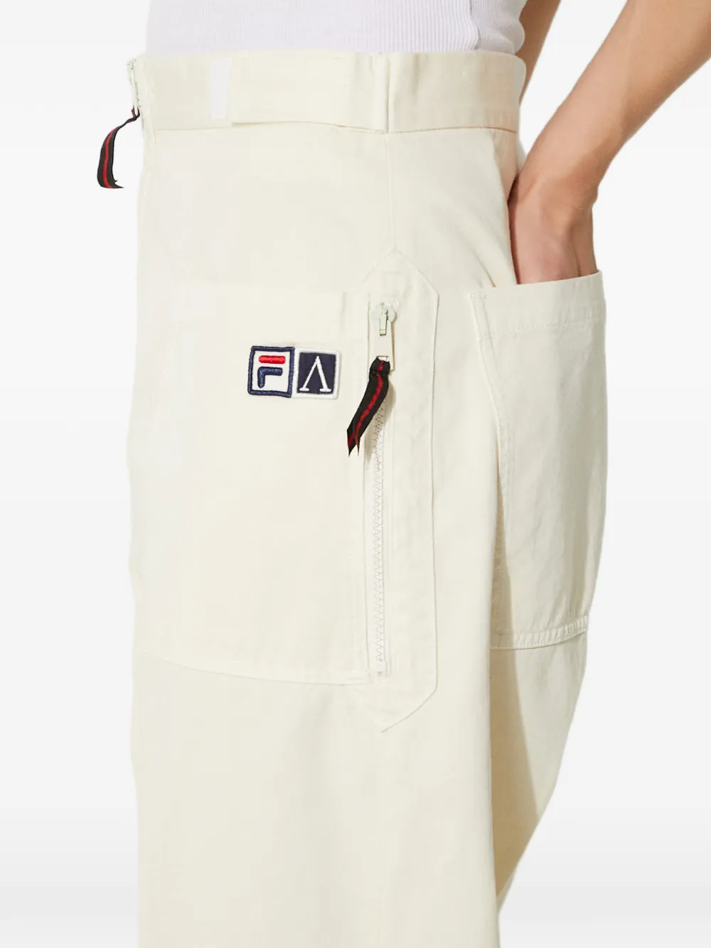 Fila Broek met opgestikte zak Beige