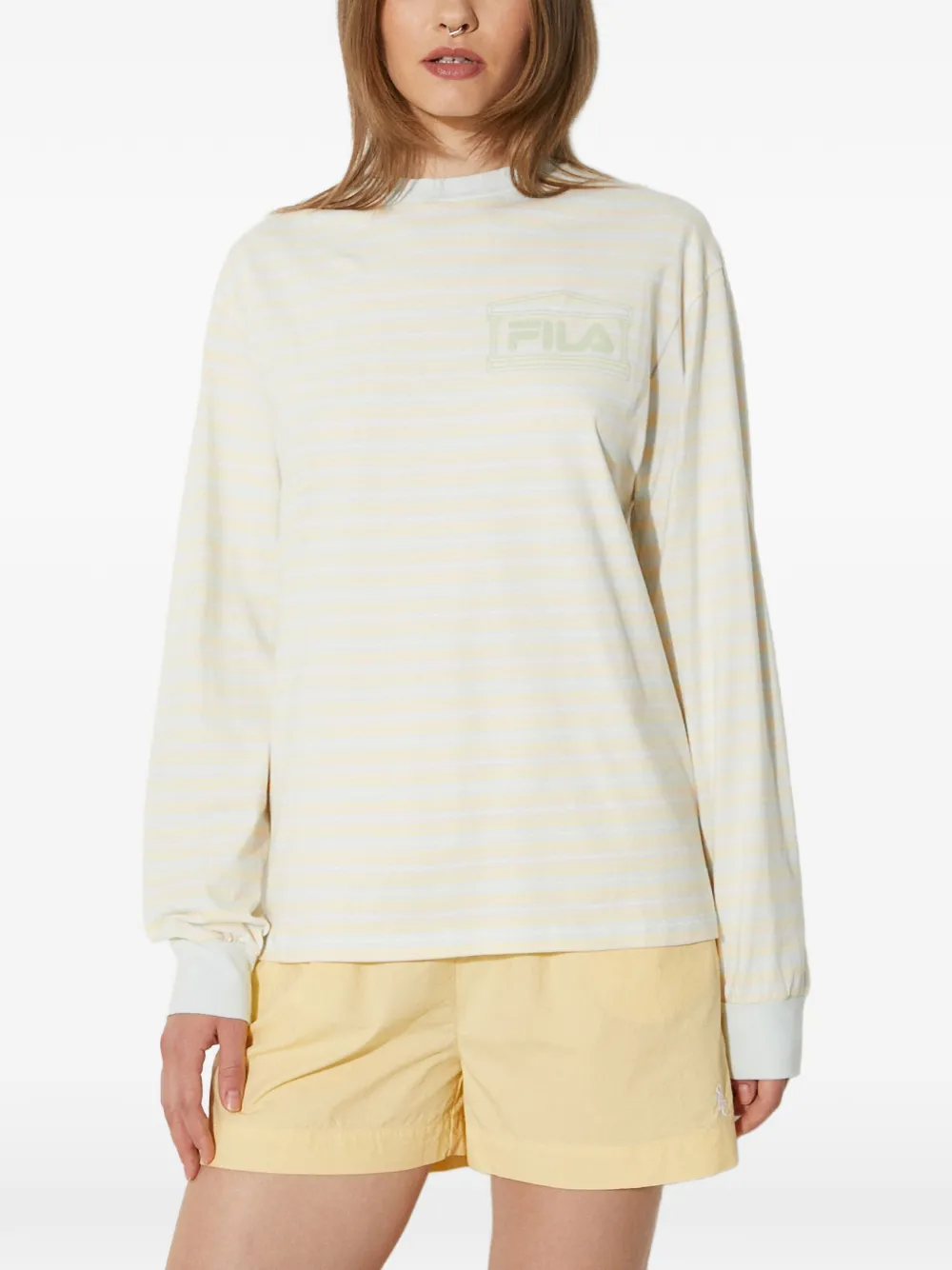 Fila striped long-sleeves T-shirt - Bianco