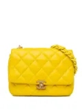 CHANEL Pre-Owned 2021-2023 Small Quilted Lambskin Candy Chain Flap crossbody bag - Yellow
