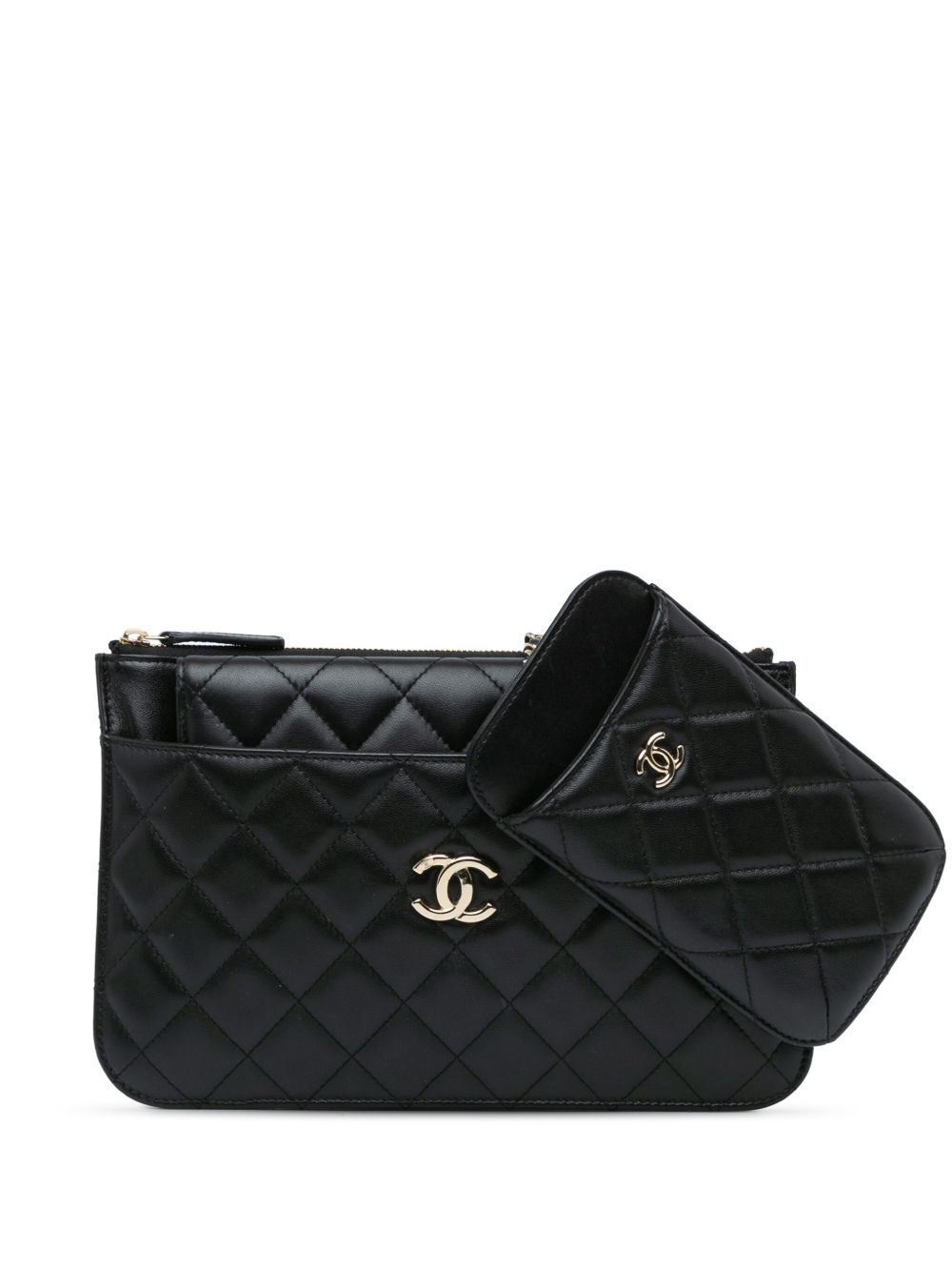 CHANEL Pre-Owned 2020 Quilted Lambskin in a Clutch Set crossbody bag WOMEN