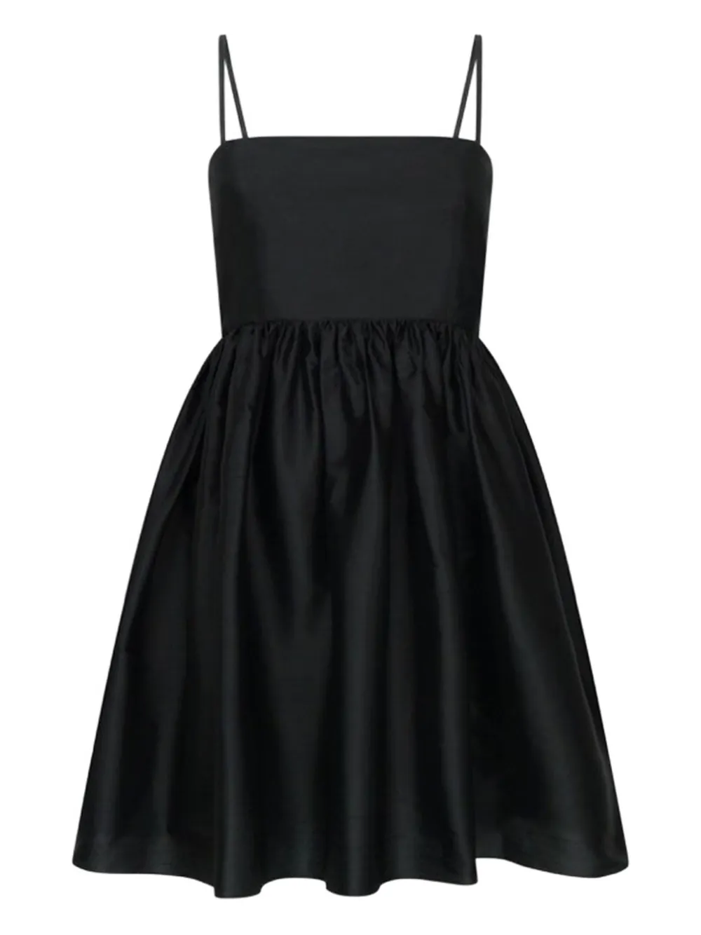Hai Carmen square-neck gathered mini dress Zwart