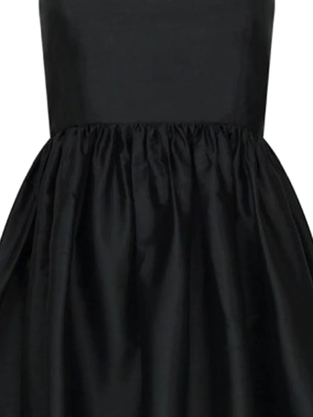 Hai Carmen square-neck gathered mini dress Zwart