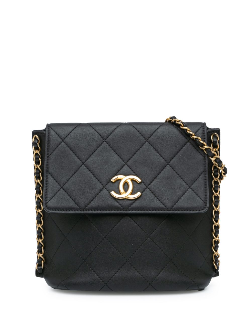 Affordable HOT SALE CHANEL 2021 Small Quilted Calfskin Chain Hobo Flap crossbody bag Women