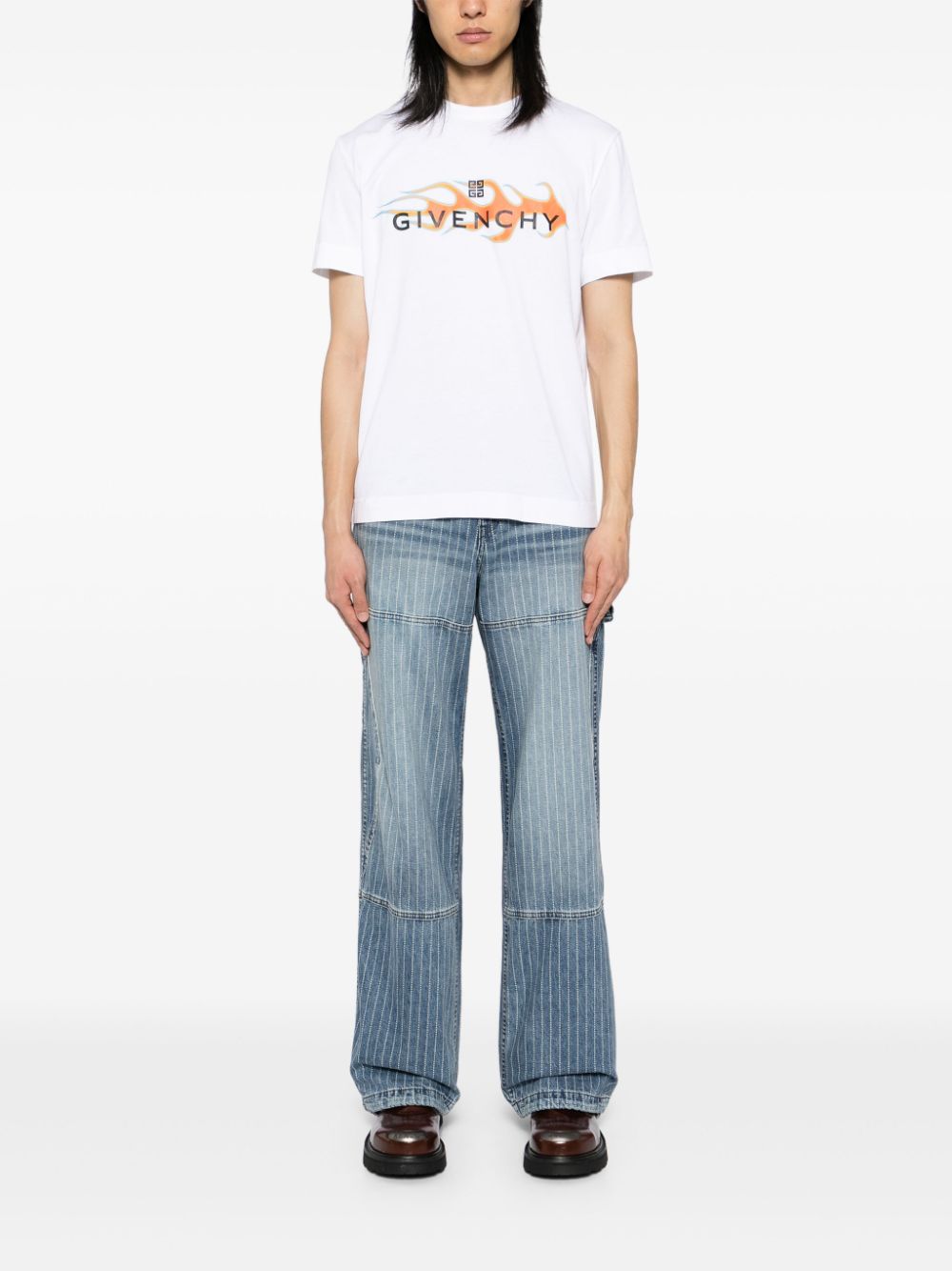 Givenchy T-shirt met logoprint - Wit