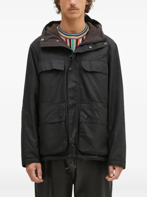 Barbour chamarra con capucha y bolsillo