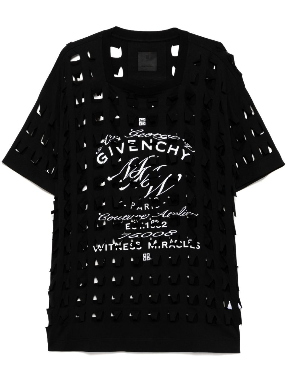 Givenchy cut-out detail T-shirt - Black