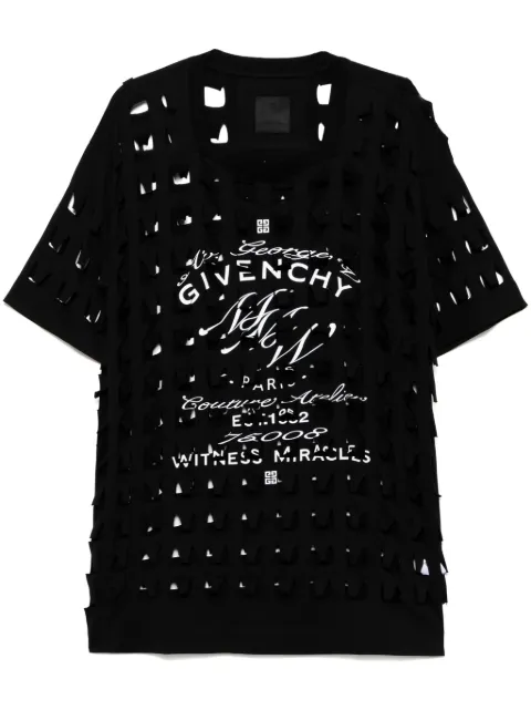 Givenchy playera con detalle de aberturas
