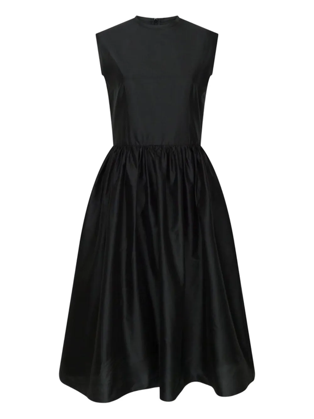 Hai sleeveless gathered midi day dress Zwart