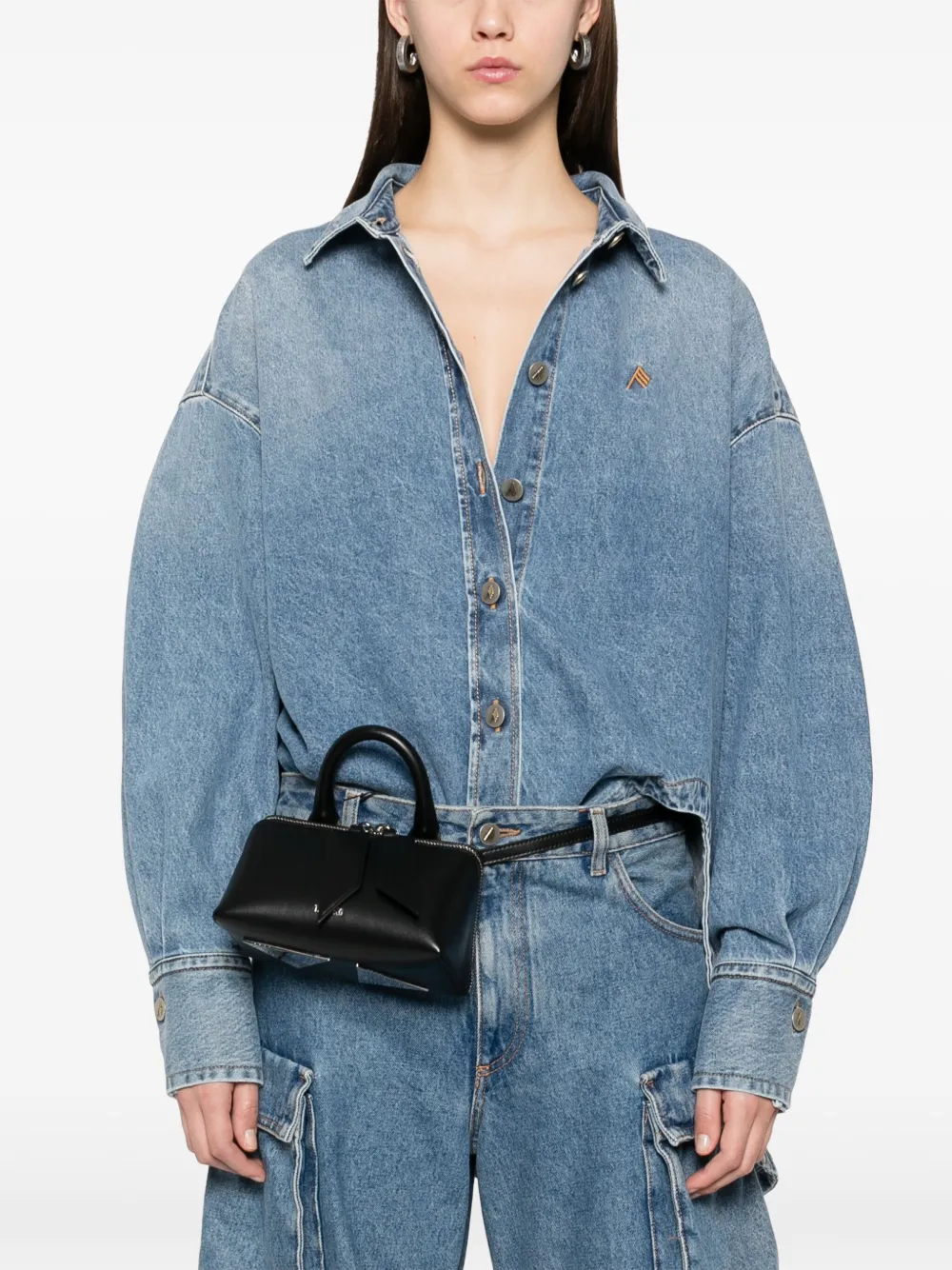 The Attico Friday kleine tas - Zwart