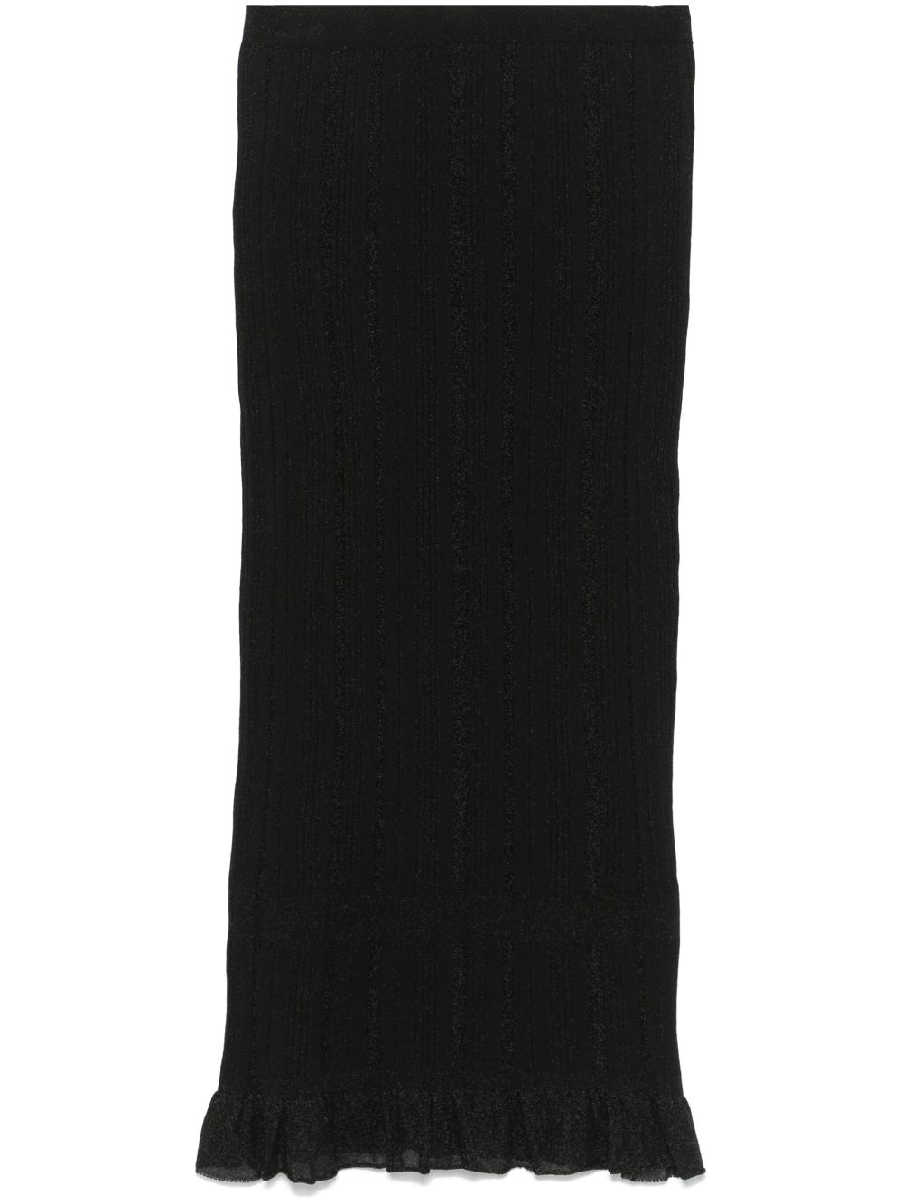 Simone Rocha plaited tinsel midi skirt - Black